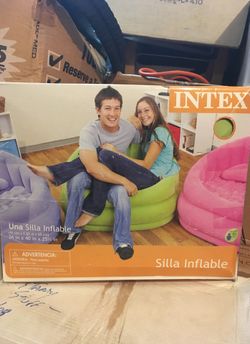 Fuzzy Fun-inflatable Chair New Lime Green