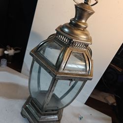 Metal And Glass Candle Lantern
