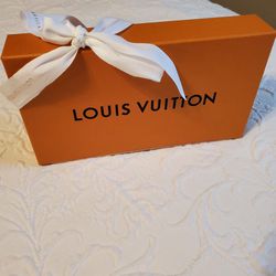 Louis Vuitton Small Orange And Blue Box With Ribbon