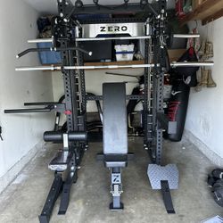 Smith Machine 400 | Adjustable Bench | 245lb Cast Iron Olympic Weights | 7ft Olympic Bar | Fitness | Gym Equipment | FREE DELIVERY/INSTALLATION 🚚 🛠️