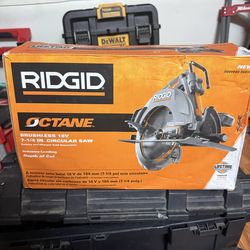 octane rigid brushless 18v 7-1/4 in circular saw