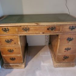 Vintage Desk with Leather Top (Please buy this)