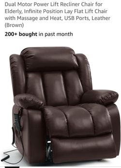 Dual Motor Power Lift Recliner Chair for Elderly.