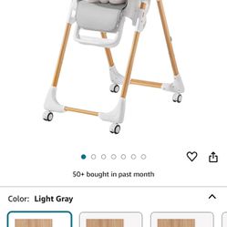 Convertible High Chairs for Babies and Toddlers, Height Adjustable Baby High Chair, High Chair with Removable Tray, Adjustable Backrest and Pedal, Por