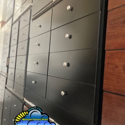 Eight Drawer Black With Rails New Chest Cajonera Cómoda Bonita 