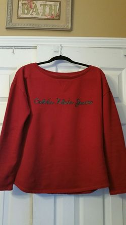 Red Calvin Klein sweatshirt