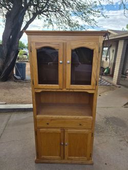 Vintage standing cabinet with built in light