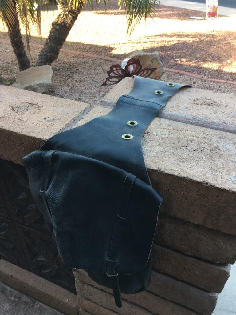 Black Leather Saddlebags $50