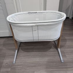 BabyBjörn Cradle Bassinet White Mesh w/ Mattress & Sheet 31x18x26