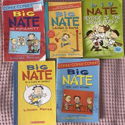 Lot of 5 Big Nate Lincoln Peirce Children's Chapter Book  Graphic Novel