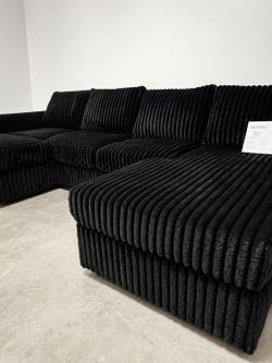 🔥 Ends 7/5! Fluffy Corduroy U-Shape Sectional – $550