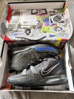 KYRIE 7 Kids – Black/Black-lime Ice-total Orange
