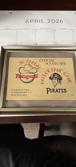 Original scorecard 31st hall of fame