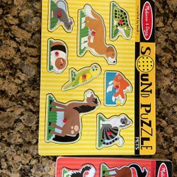 Melissa & Doug Wooden Puzzles With Sound 