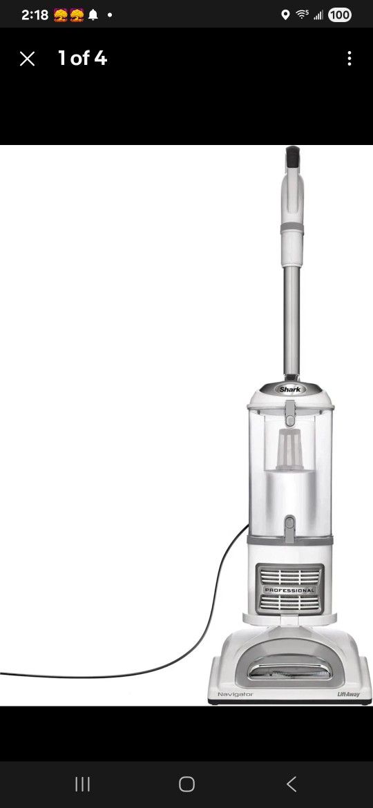 Shark Vacuum White Professional NV356 White