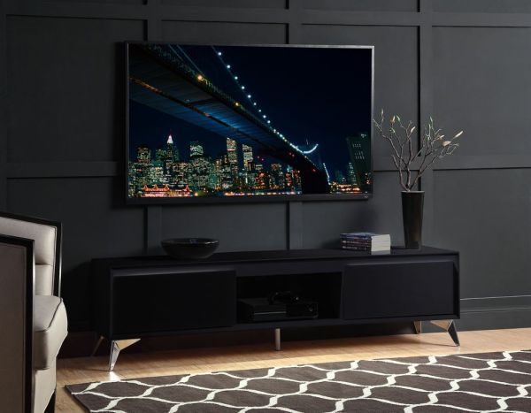 Brand New LED Black/Chrome TV stand