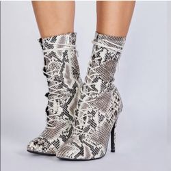 Meshki Snake Skin Boots 