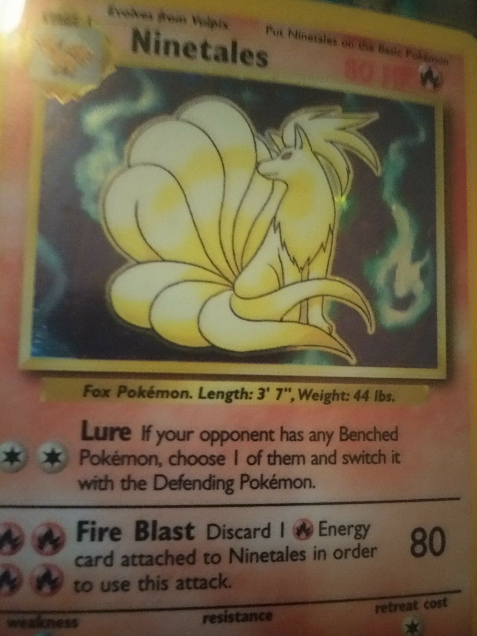 NINETALES POKEMON HOLO