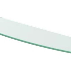 Gatco Reveal Wall MountedCurved Tempered Glass Shelf | Floating Glass Shelf