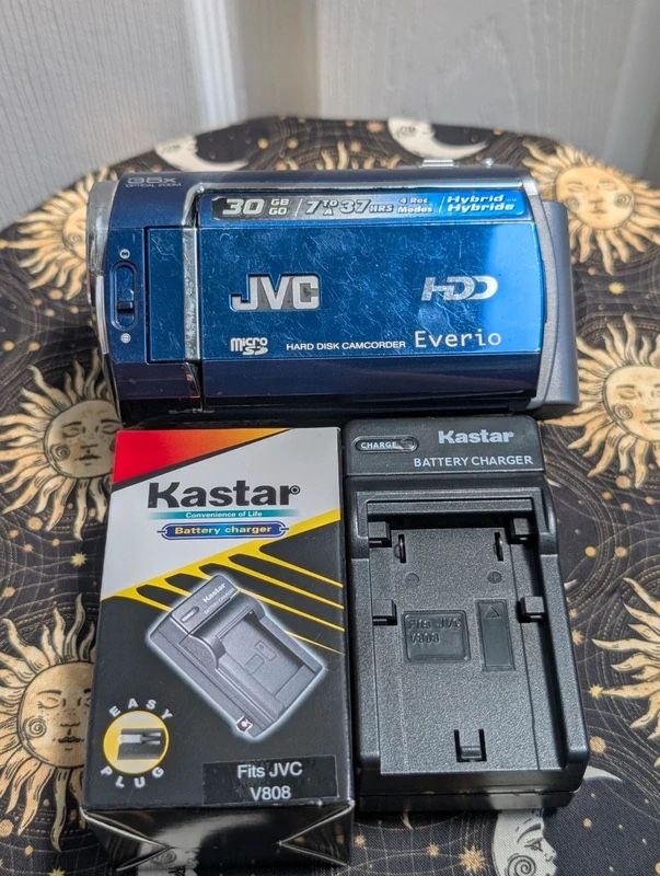Blue JVC Everio GZ MG330 Camcorder