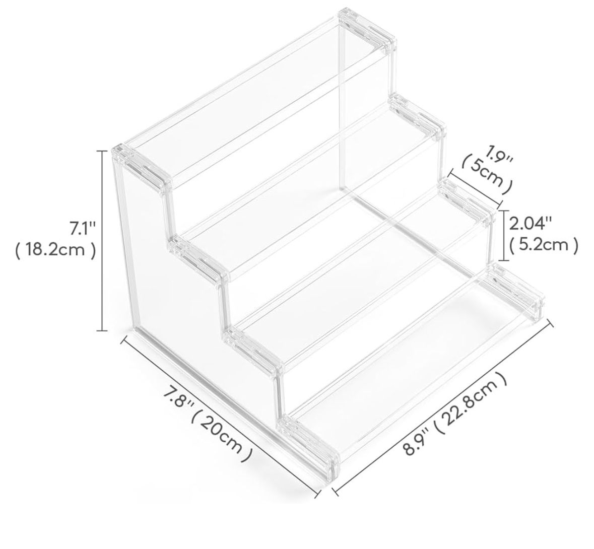Clear Display Risers Stand