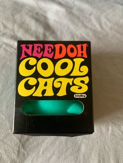 NeeDoh Cool Cats Teal Squishy Squeeze Toy