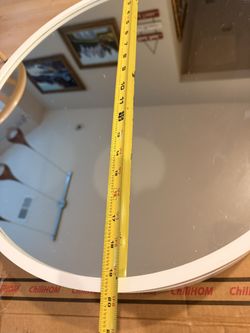 NEW White Round Medicine Cabinet Mirror with Shelves, Bathroom Mirror Cabinet