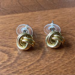 Gold Love Knot Earrings