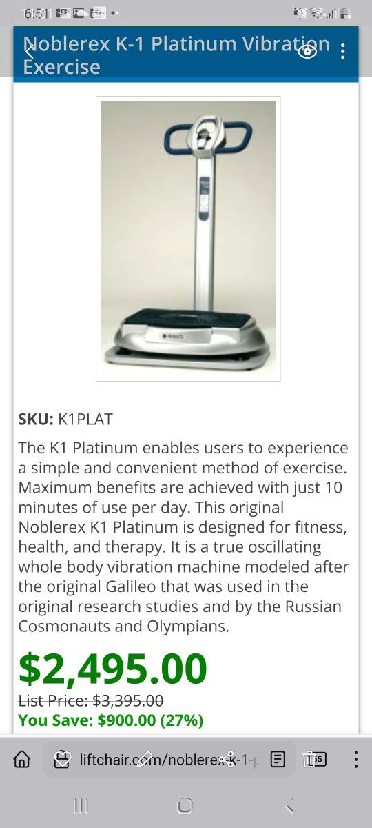 Body Vibration Plate Flabelos Exercises Noblerex K Platinum