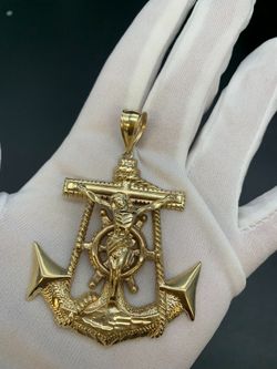 3" Gold Anchor pendant #35163