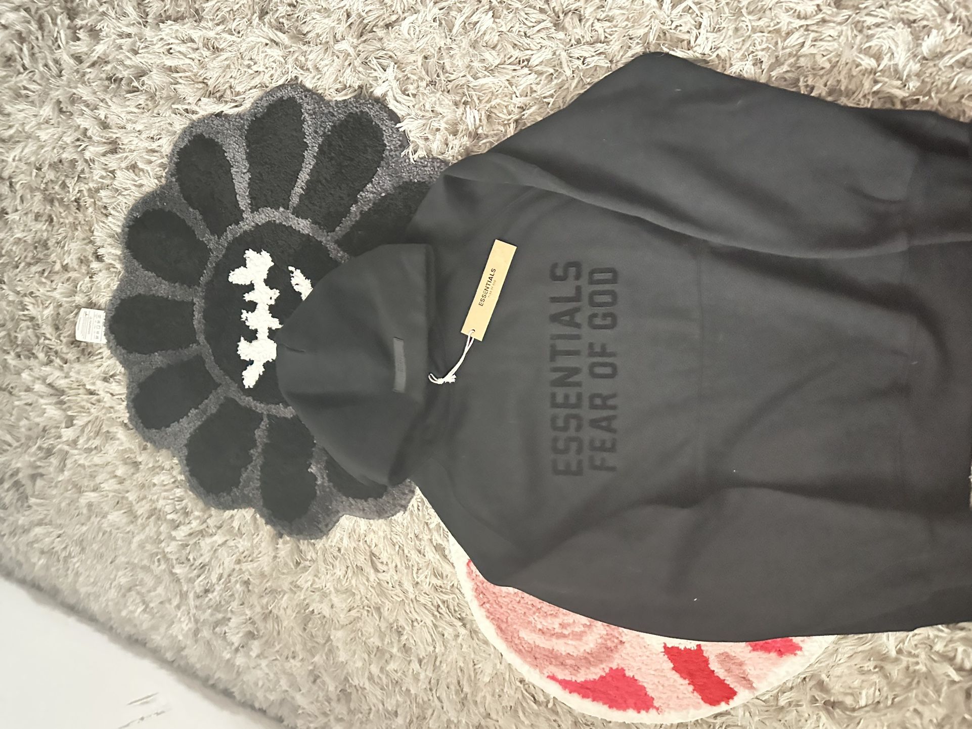 Black Fear Of God Essentials Hoodie