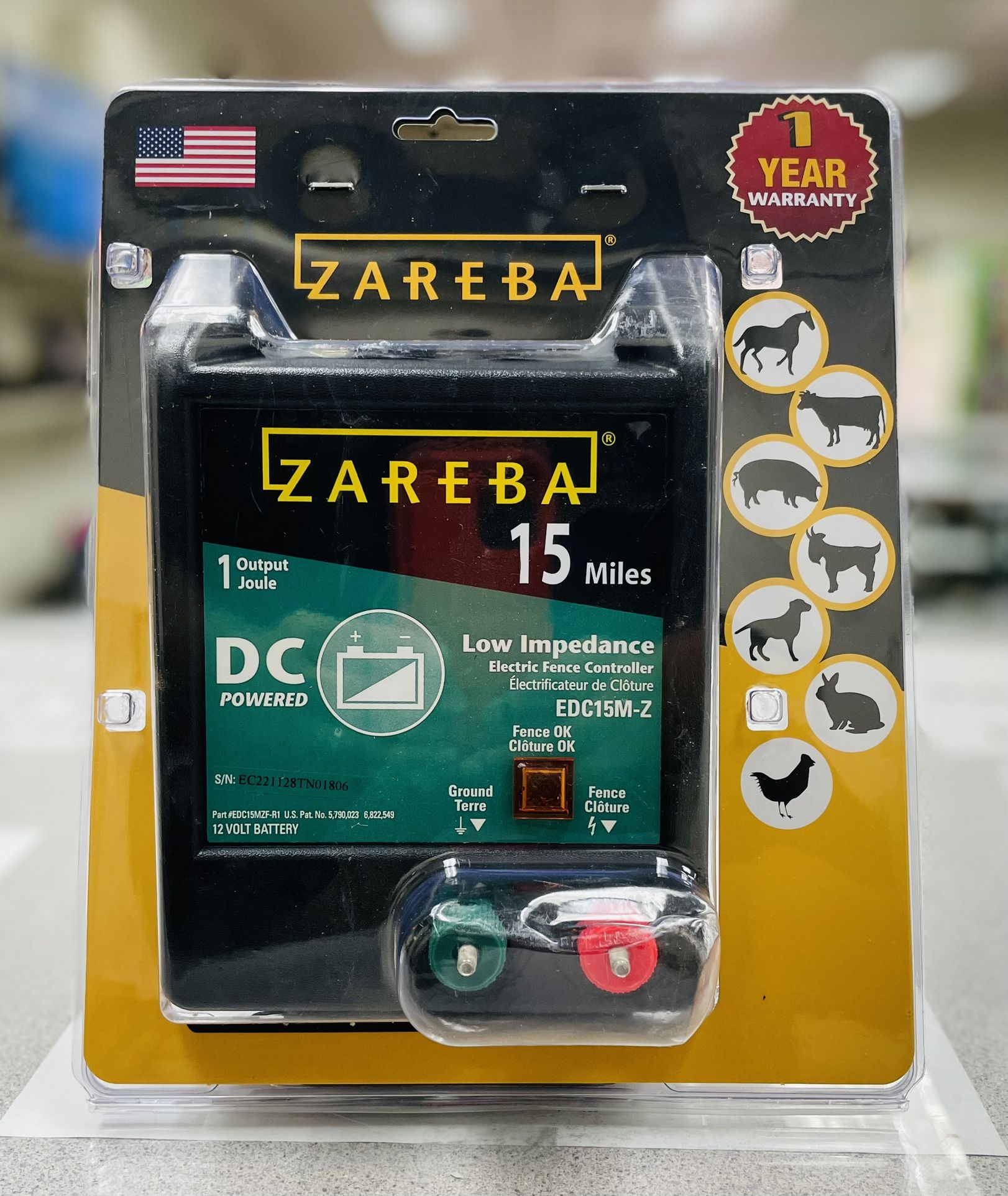 ZAREBA EDC15M-Z ELECTRIC FENCE CONTROLLER