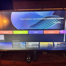 43” Lg Smart Tv With Sound Bar And Subwoofer Y