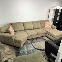 Sectional Sofa Free Delivery Brown Large Couch 