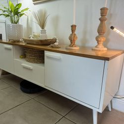 Real Wood Storage Console – TV Stand / Sideboard with Locking Drawers