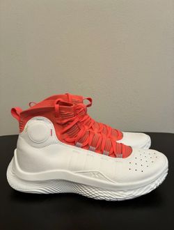 Under Armour Curry 4 FloTro White Red Men’s Size 8 - New