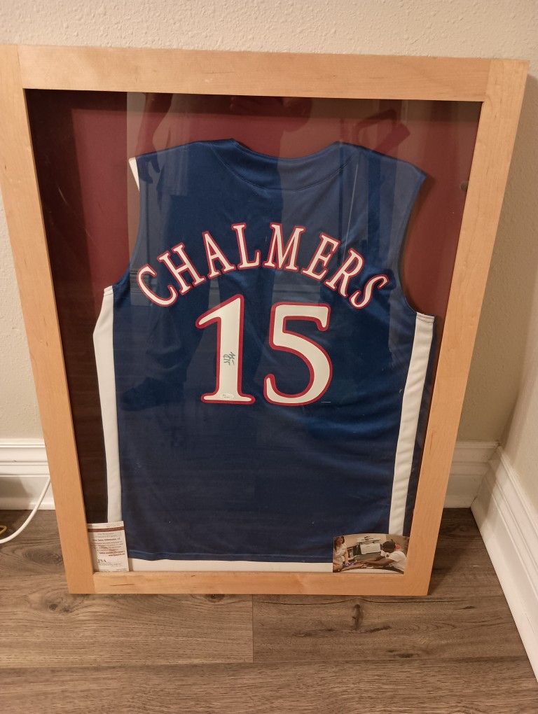 Mario Chalmers JSA COA Autographed KU Jayhawks Jersey