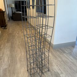 Curved Metal CD Tower Shelving Units
