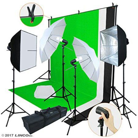 L. S. Photo studio lighting kit new still in box