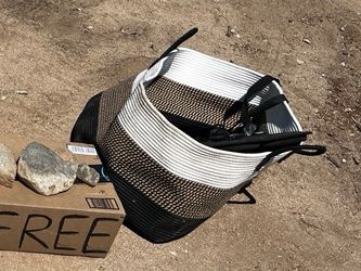FREE Black and White Woven Storage Basket