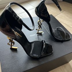YSL Opyum Patent Leather Sandals (Size 41)