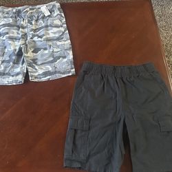 🆕 with tags Children's Place Size Kids Youth XL Cargo Shorts with pockets from smoke and pet free home. Gray pair has adjustable waist.  Both pairs f