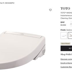 TOTO WASHLET S5 Bidet Toilet Seat - Sedona Beige (SW3446#12)