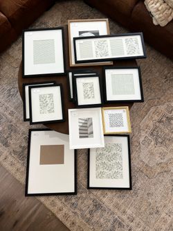 Assorted Picture Frames — Multiple Sizes and Styles