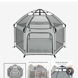Beach/ Outdoor Play Pen - Grey 