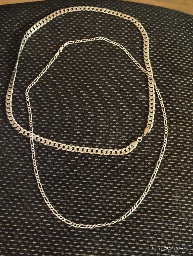 92.5 Silver Necklaces 30 Inch 