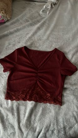 Bottom laced cropped shirt