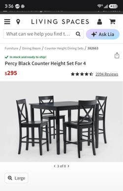 Living spaces dining table