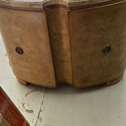 Cabinet With Granite/Stone Top solid Burlwood