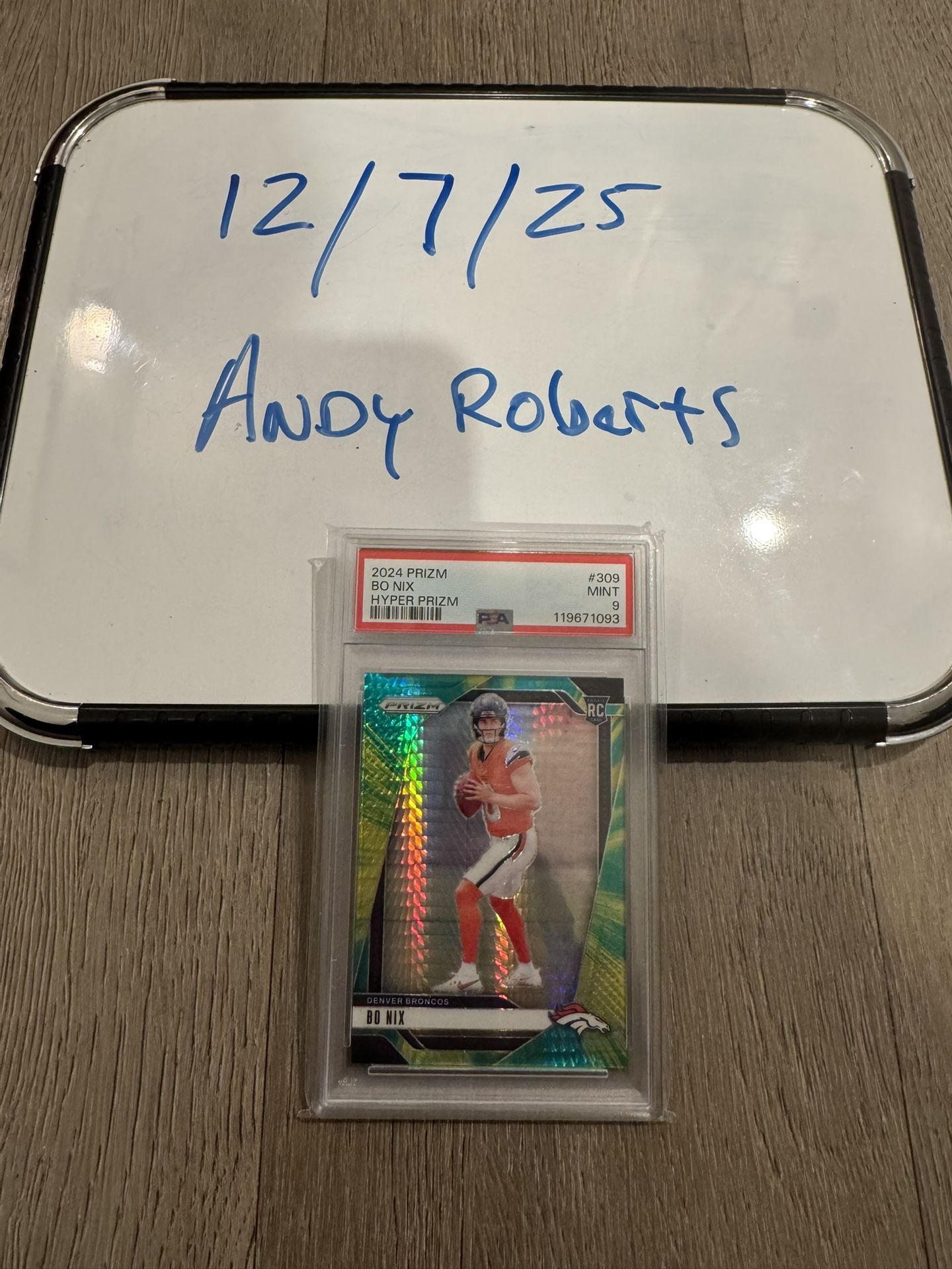 2024 Hyper Prizm /180 Bo Nix PSA 9